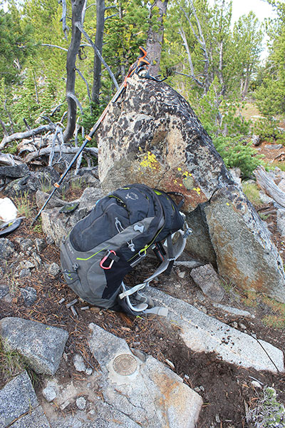 The Maxwell Benchmark summit. The MAXWELL benchmark, itself, lies in front of my pack.