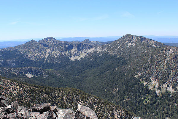 Angell Peak, Gunsight Mountain, and Van Patten Butte from Twin Mountain