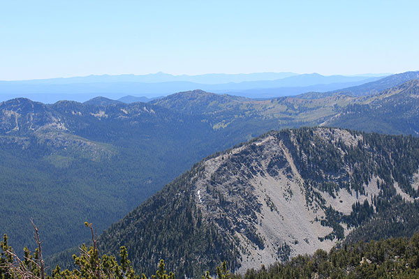 Columbia Hill lies just left of center. Strawberry Mountain and Dixie Butte lie in the distance.