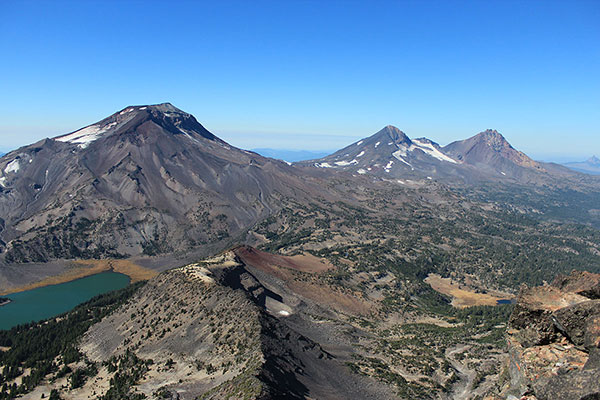 The Three Sisters from the Broken Top summit