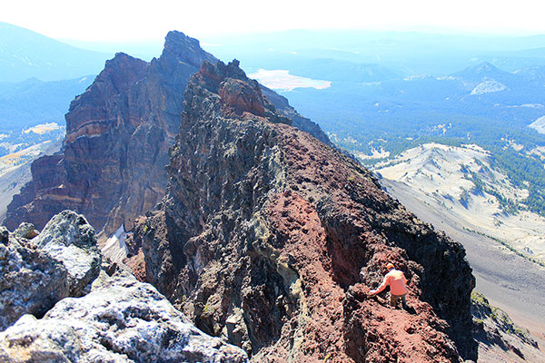 Bob Foote descends the "catwalk"