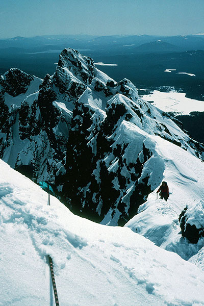 Linda crossing the "catwalk" in March 1991