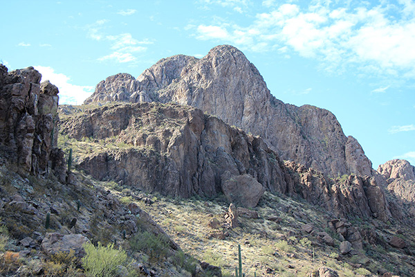 Safford Peak from the hiking trail above Sanctuary Cove
