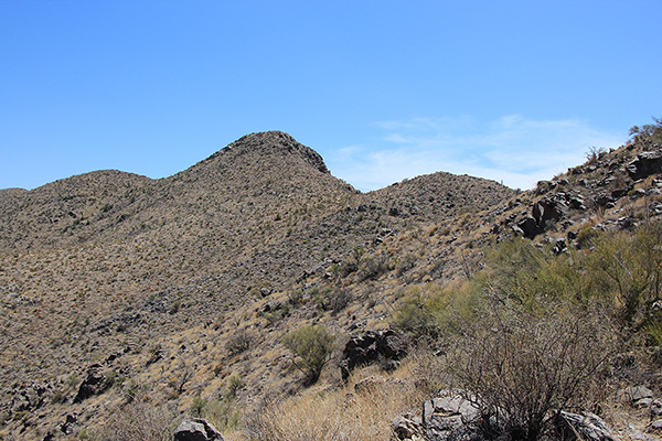 My last view of Maricopa Peak from the upper North Slope