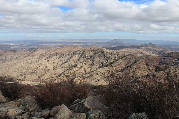 East from the Mohon Peak summit Mount Hope lies right of center