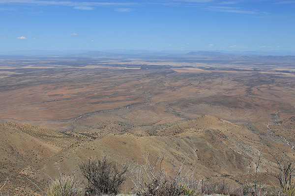 The Whitlock Mountains, Whitlock Peak, and Orange Butte lie to the north