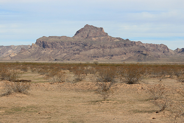 My view of Big Horn Peak from my drive in towards the Hayden-Rhodes Aqueduct.