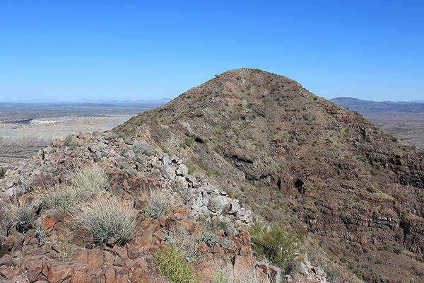 My view of the Black Mountain summit from the top of the southwest ridge