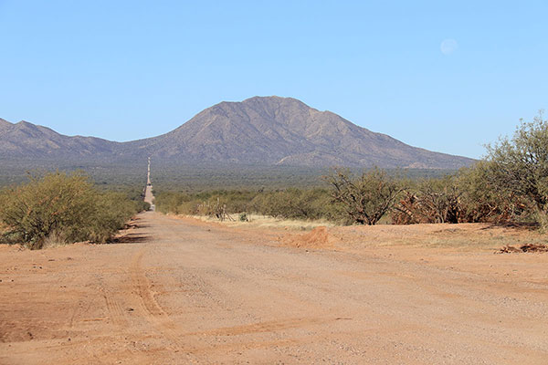 From the San Miguel Gate we followed the Border Road a few miles NW towards Morena Mountain/Horse Peak.