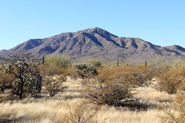 Morena Mountain/Horse Peak from our drive in towards Haivan Vaya.