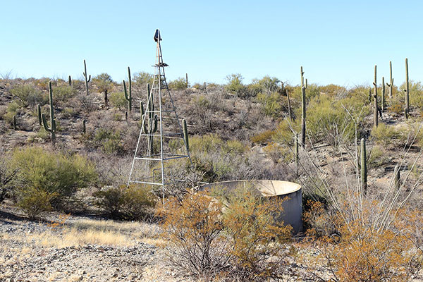 A Haivan Vaya windmill and tank