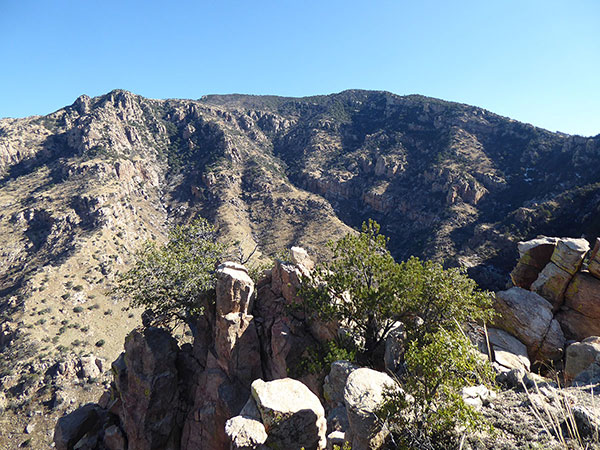 Mount Kimball rises far above Valentine Peak to the east