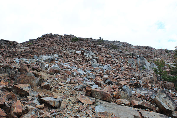 The talus low on the South Face was mostly stable.