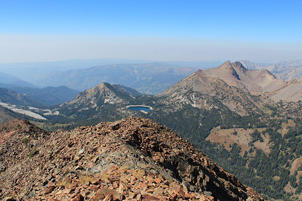 Crater Lake and Krag Peak from the Red Mountain summit
