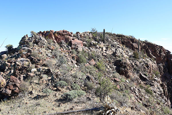 The last few feet to the summit of Diaz Peak