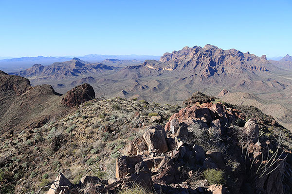 Looking down the Northwest Ridge of Diaz Peak