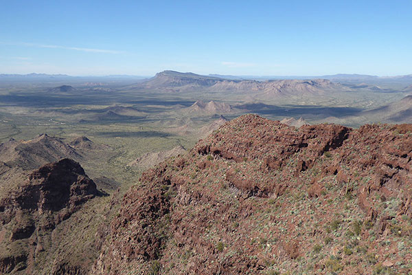 Gro Benchmark, the highpoint of the Growler Mountains to the north, a possible goal next winter