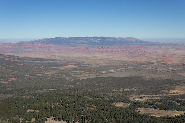 Pastora Peak and the Carrizo Mountains to the north from Roof Butte