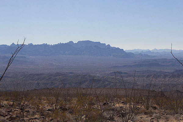 Signal Peak (the Kofa Mountains highpoint) to the south