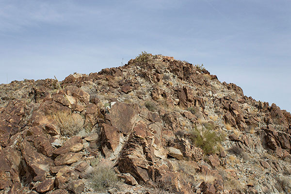 I enjoy the good footing on the summit ridge as I approach the summit