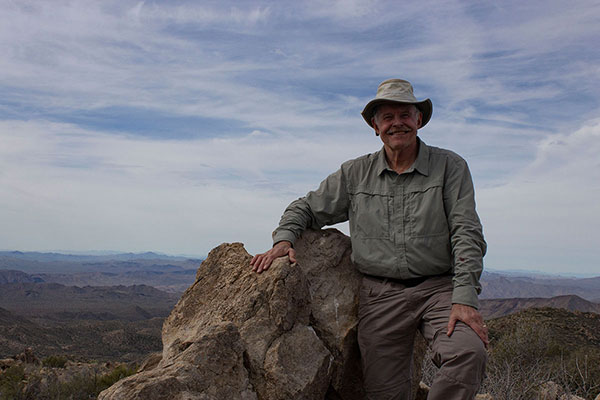Paul on the summit of Arrastra Mountain
