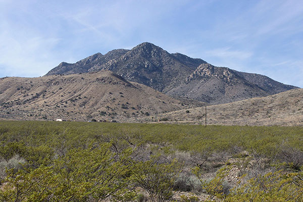 Bowie Mountain to the south from Bear Springs Road