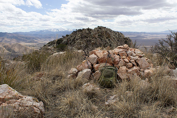 Bowie Mountain's summit lies further to the south from the first false summit