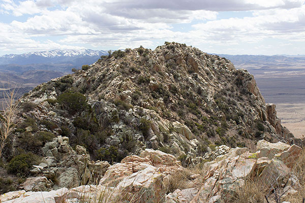 A better view of the summit from near the false summit