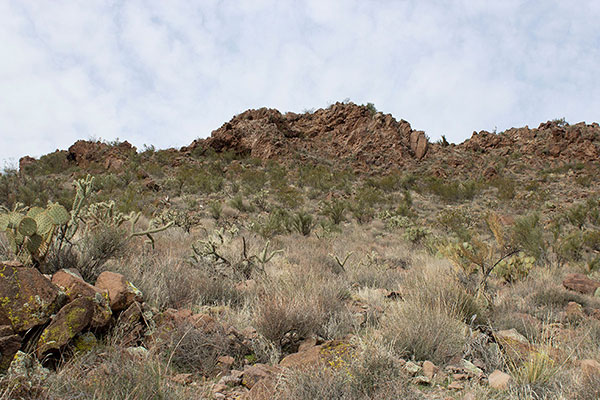 Approaching the Sawyer Peak summit cliffs