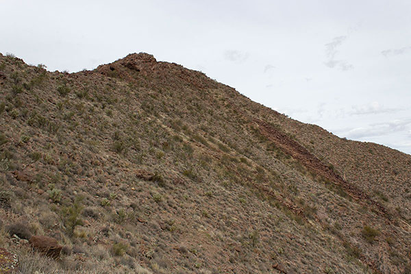 I look back at the Sawyer Peak summit as I start my descent