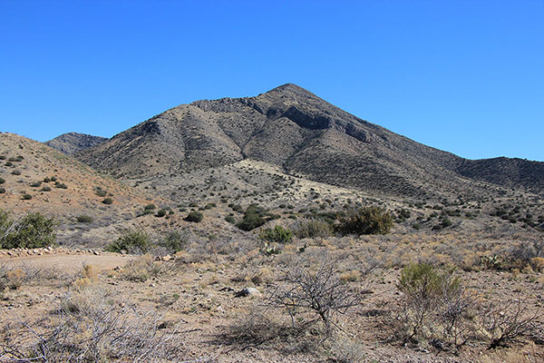 Dunn Springs Mountain from Wood Canyon Road (2021-03-05)