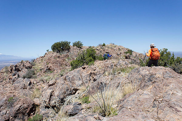 Matthias and Wade lead on to the summit.