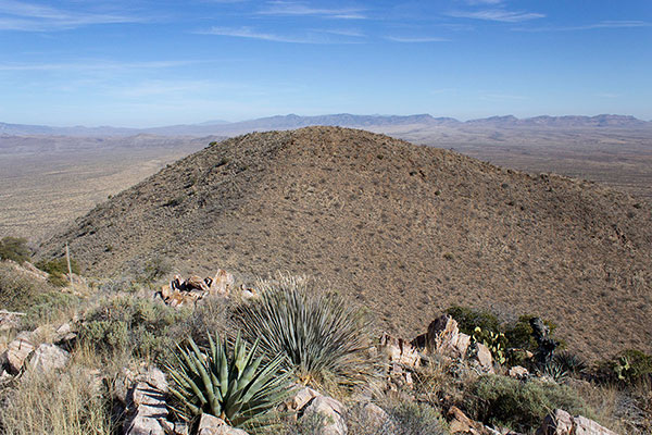Peak 5720+ and the Winchester Mountains beyond to the northeast