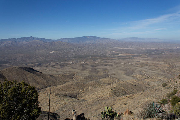 Rincon Peak, Mica Mountain, and Mount Lemmon to the west