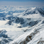 Mount Foraker and the Upper Kahiltna Glacier from Denali's summit