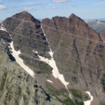 East Face of Maroon Peak and North Maroon Peak From Pyramid Peak