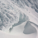 Hogsback bergschrund below Mount Hood's Pearly Gates