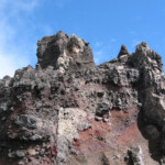 Three Fingered Jack from above "The Crawl" on the South Ridge
